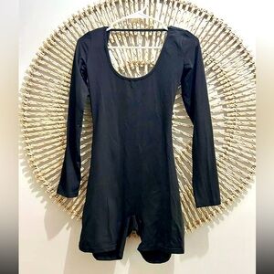 Women’s Black one Piece Shorts open back romper